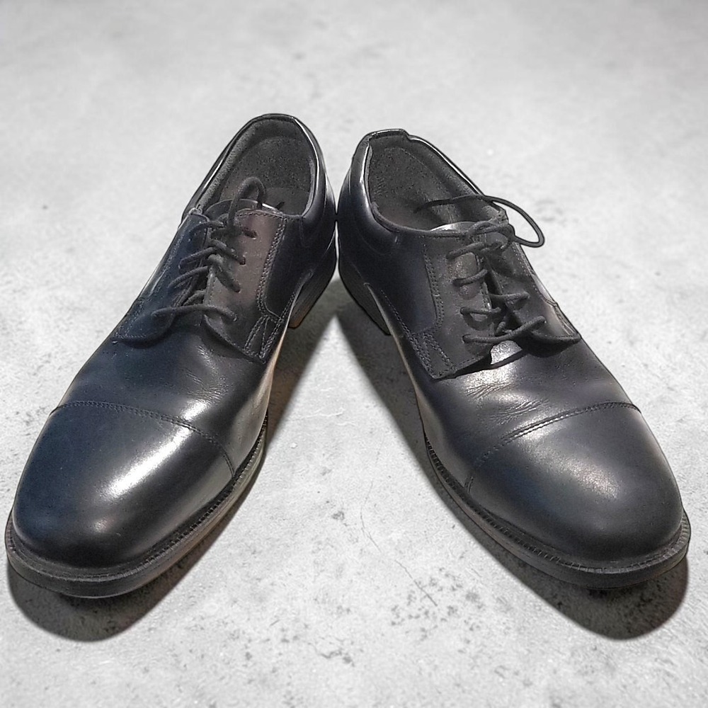 Rockport Mens Hydro Shield Waterproof Cap Toe Shoes Black Leather A12923 11.5M